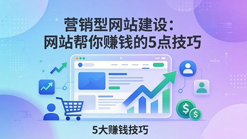 营销型网站建设帮你赚钱的5点技巧