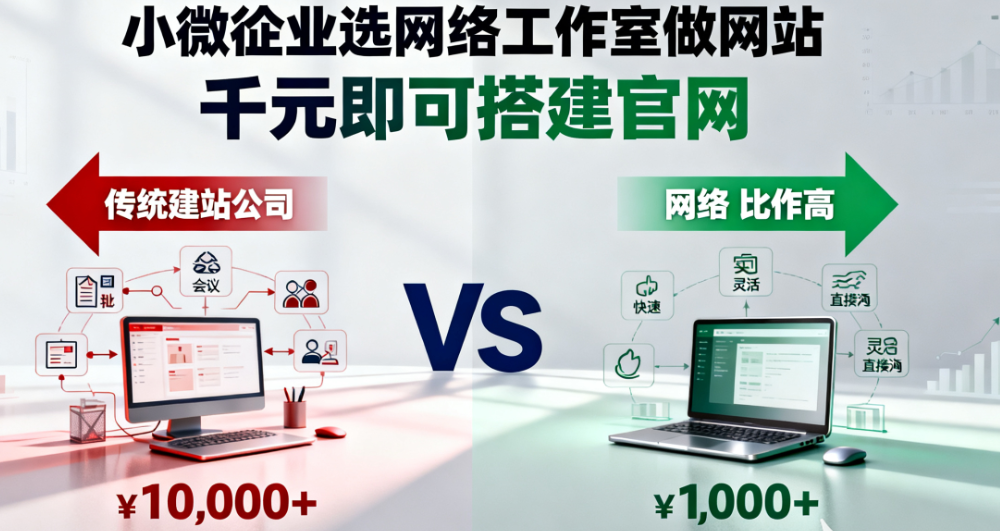 小微企业选网络工作室做网站